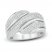 Diamond Wave Ring 1/2 ct tw Round-cut Sterling Silver