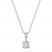 Solitaire Diamond Necklace 1/2 ct tw Round-cut 14K White Gold 18"