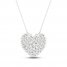 Lab-Created Diamonds by KAY Heart Necklace 1 ct tw 14K White Gold 18"