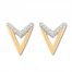 Diamond Geometric Earrings 1/20 ct tw Round-cut 10K Yellow Gold