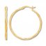 Textured Hoop Earrings 10K Yellow Gold