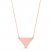 Triangle Necklace 14K Rose Gold 16" to 18" Adjustable