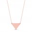 Triangle Necklace 14K Rose Gold 16" to 18" Adjustable
