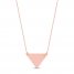 Triangle Necklace 14K Rose Gold 16" to 18" Adjustable