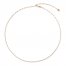 Adjustable Mirror Chain Necklace 14K Rose Gold 20"