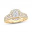 Diamond Engagement Ring 1 ct tw Princess/Round-Cut 14K Yellow Gold