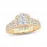Diamond Engagement Ring 1 ct tw Princess/Round-Cut 14K Yellow Gold