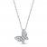 Diamond Butterfly Necklace 1/10 ct tw Sterling Silver 18"