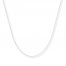 Box Chain Necklace 14K White Gold 20" Length