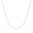 Box Chain Necklace 14K White Gold 20" Length