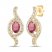 Le Vian Ruby Earrings 3/4 ct tw Diamonds 14K Honey Gold
