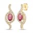 Le Vian Ruby Earrings 3/4 ct tw Diamonds 14K Honey Gold