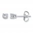 Diamond Earrings 1/4 ct tw Round-cut 14K White Gold