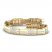 Men's Diamond Cross Bracelet 1 ct tw Baguette & Round-cut 10K Yellow Gold 8.5"