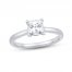 The Kiss Diamond Solitaire GSI Engagement Ring 1 ct tw Princess-cut Platinum