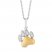 Disney Treasures Lion King Diamond Paw Necklace 1/20 ct tw 10K Yellow Gold/Sterling Silver 17"