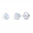 Leo Diamond Earrings 1 ct tw Round-cut 14K White Gold