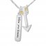 Arrow Necklace Diamond Accent Sterling Silver/10K Yellow Gold