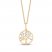 Hallmark Diamonds Tree of Life Necklace 1/20 ct tw 10K Yellow Gold 18"