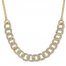 Diamond Link Bolo Necklace 1 ct tw 10K Yellow Gold Adjustable