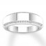 Men's Diamond Wedding Band 1/3 ct tw Round-cut 14K White Gold