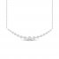 Diamond Fashion Necklace 1/4 ct tw Round-cut 10K White Gold 18"