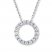 Leo Diamond Circle Necklace 1 ct tw Round-cut 14K White Gold