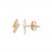 Young Teen Lightning Bolt Earrings 14K Yellow Gold