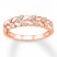 Diamond Leaf Ring 1/10 ct tw Round-cut 10K Rose Gold