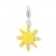 Sun Charm Yellow Enamel Sterling Silver