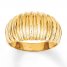 Ribbed Dome Ring 14K Yellow Gold