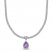 Amethyst & White Topaz Necklace Sterling Silver