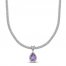 Amethyst & White Topaz Necklace Sterling Silver