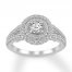 Diamond Engagement Ring 1 ct tw Round-cut 14K White Gold