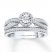 Diamond Bridal Set 1/4 ct tw Round-cut 10K White Gold
