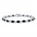 Natural Sapphire Bracelet Diamond Accents Sterling Silver