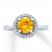 Citrine Ring Lab-Created White Sapphires Sterling Silver