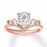Diamond Engagement Ring 3/8 ct tw Round-cut 14K Rose Gold