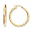 Twisted Hoop Earrings 14K Yellow Gold