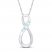 Diamond Infinity Necklace Aquamarine Sterling Silver