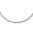 Rope Necklace 14K White Gold 18" Length
