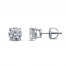 Diamond Earrings 1 ct tw Round-cut 14K White Gold