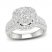 Multi-Diamond Engagement Ring 2 ct tw Round-cut 18K White Gold