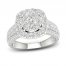 Multi-Diamond Engagement Ring 2 ct tw Round-cut 18K White Gold