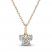 Children's Butterfly Cubic Zirconia Necklace 14K Yellow Gold 15"