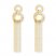 Circle & Chain Earrings 14K Yellow Gold