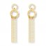 Circle & Chain Earrings 14K Yellow Gold