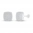 Diamond Stud Earrings 1/2 ct tw 10K White Gold