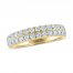 THE LEO Ideal Cut Diamond Anniversary Ring 1 ct tw 14K Yellow Gold