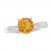 Citrine Solitaire Ring Sterling Silver